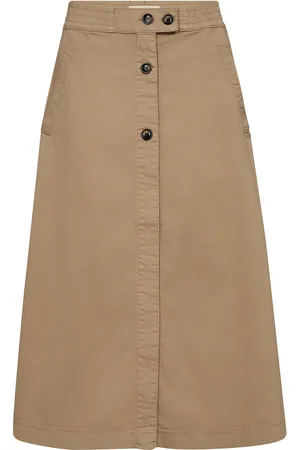 Mos Mosh Mmmarti Yarar Skirt Skirts Knee-length & Midi Skirts Beige
