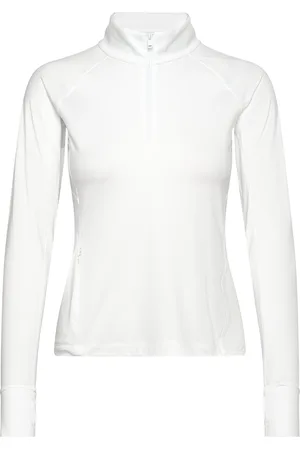 Ralph Lauren Stretch Jersey Quarter-Zip Sport Women Sport Clothing Sports Tops & T-shirts Sport Long Sleeve Tops Cream