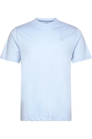 Hackett Pima Cotton Tee Tops T-shirts Short-sleeved Blue