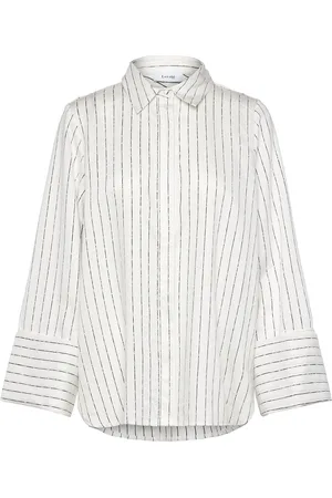 Levete Room Lr-Kerry Tops Shirts Long-sleeved White