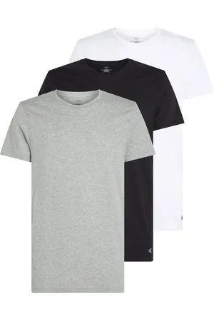 Calvin Klein S/S Crew Neck 3Pk Tops T-shirts Short-sleeved Black