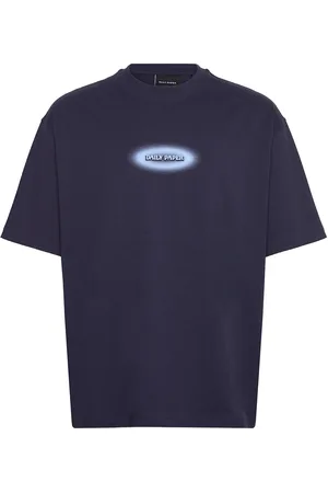 Daily paper Dotted Logo T-Shirt Tops T-shirts Short-sleeved Navy