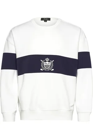 Ralph Lauren Crest Double-Knit Sweatshirt Sport Men Sport Clothing Sport Sweat-shirts & Hoodies White