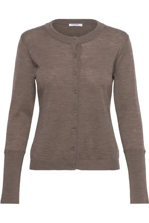Claire Woman Cwcandy - Cardigan Tops Knitwear Cardigans Brown