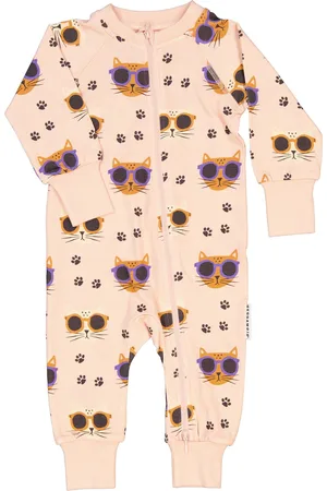 Geggamoja Bamboo Two Way Zip Pyjamas Pyjama Sie Jumpsuit Haalari Pink