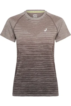 Asics Seamless Ss Top Sport T-shirts & Tops Short-sleeved Brown