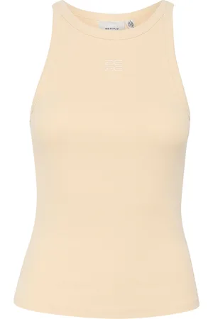 Gestuz Gzdrew Logo Tank 2.0 Tops T-shirts & Tops Sleeveless Yellow