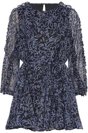 French Connection Anna Emina Chiffon Dress Lyhyt Mekko Navy