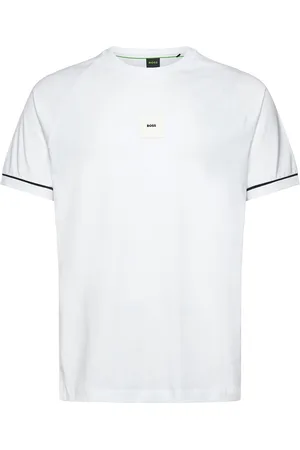 HUGO BOSS Tee Rib Ac Sport Men Sports Clothes Sport Tops Sport T-shirts White