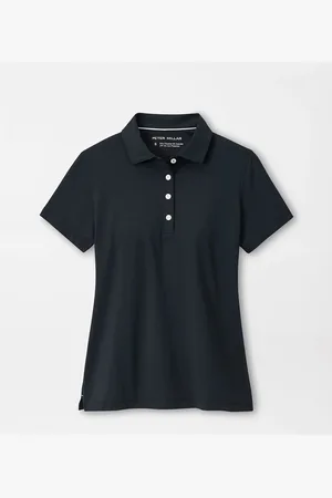 Peter Millar Short Sleeve Button Polo Sport Sport Clothing Sports Tops & T-shirts Sport Polos Black