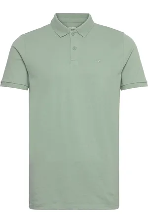 Hollister Hco. Guys Knits Tops Polos Short-sleeved Green