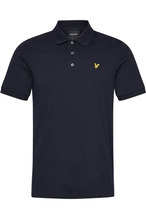 Lyle & Scott Slub Polo Shirt Tops Polos Short-sleeved Navy
