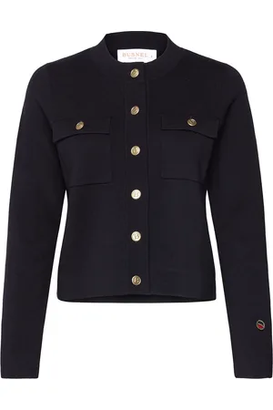 BUSNEL Allie Solid Cardigan Designers Knitwear Cardigans Navy
