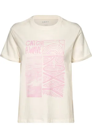 Roxy Oceanregular Poster Sport Women Sport Clothing Sports Tops & T-shirts Sport T-shirts Beige
