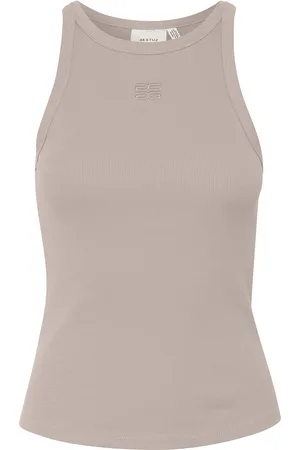 Gestuz Gzdrew Logo Tank 2.0 Tops T-shirts & Tops Sleeveless Beige