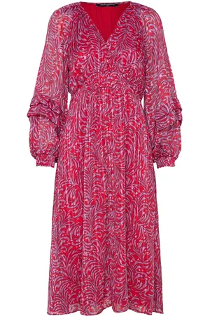 French Connection Amy Calista Midi Dress Polvipituinen Mekko Red
