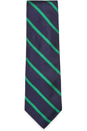 Ralph Lauren Striped Silk Repp Tie Solmio Kravatti Navy