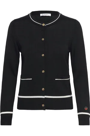 BUSNEL Kim Contrast Cardigan Designers Knitwear Cardigans Black