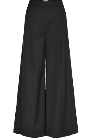 Noella Kazia Pants Bottoms Trousers Wide Leg Black