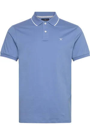 Hackett Tipped Jersey Polo Designers Polos Short-sleeved Blue