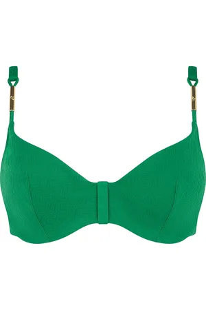 Chantelle Hera Covering Underwired Bra Swimwear Bikinis Bikini Tops Wired Bikinitops Green