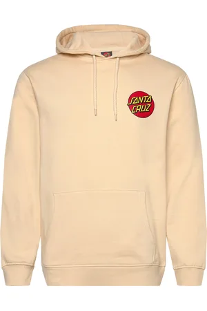 Santa Cruz Classic Dot Chest Hood Tops Sweat-shirts & Hoodies Hoodies Beige