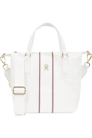 Tommy Hilfiger Poppy Small Tote Corp Bags Crossbody Bags White