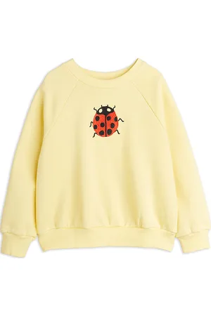 Mini Rodini Ladybugs Emb Sweatshirt Tops Sweat-shirts & Hoodies Sweat-shirts Yellow