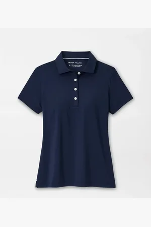 Peter Millar Short Sleeve Button Polo Sport Sport Clothing Sports Tops & T-shirts Sport Polos Navy