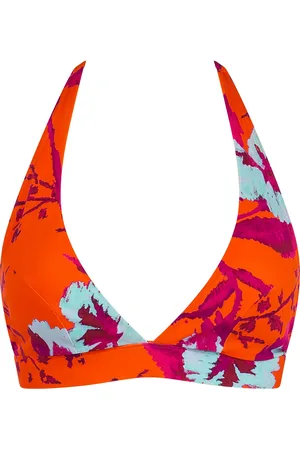 Chantelle Icon Wirefree Triangle Spacer Bra Swimwear Bikinis Bikini Tops Triangle Bikinitops Orange