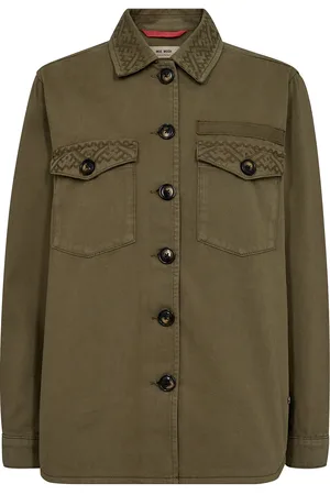 Mos Mosh Mmmili Belmando Shirt Tops Overshirts Khaki Green