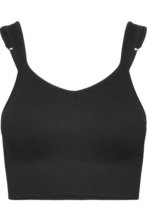 Casall Seamless Rib Padded Sports Bra Sport Sport Clothing Sport Bras - All Black