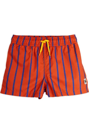 Mini Rodini Vertical Stripe Aop Swim Shorts Uimashortsit Red