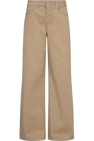 Mos Mosh Mmdara Treasure Pant Bottoms Jeans Wide Beige