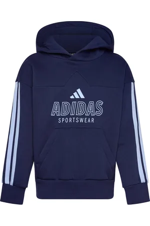 adidas J Hot Fl Hood Sport Sweat-shirts & Hoodies Hoodies Navy