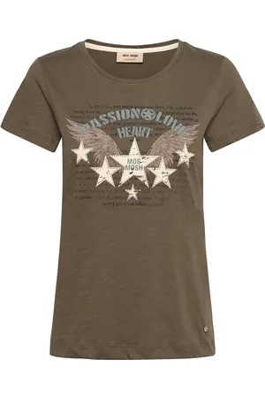 Mos Mosh Mmzibby O-Ss Tee Tops T-shirts & Tops Short-sleeved Brown