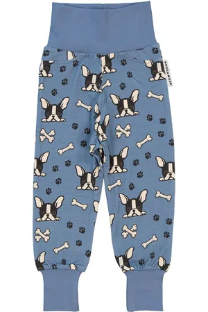 Geggamoja Bamboo Baby Pants Bottoms Trousers Blue