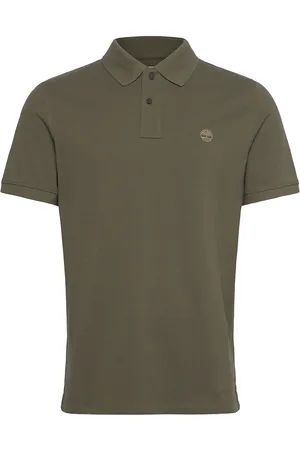 Timberland Pique Short Sleeve Polo Tops Polos Short-sleeved Green