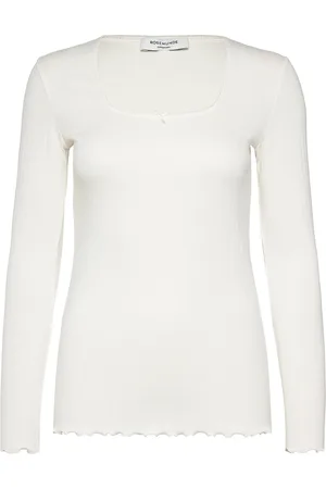 Rosemunde Rwbelmo Ls T-Shirt Toppi Cream
