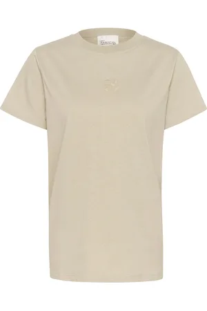 My Essential Wardrobe Seattlemw Logo Emb. Tee Tops T-shirts & Tops Short-sleeved Green
