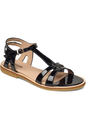 ANGULUS Sandals - Flat Matalapohjaiset Sandaalit Black