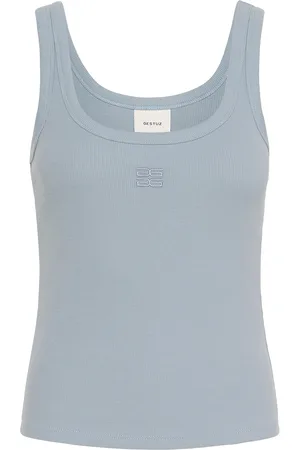 Gestuz Gzdrew Logo Top 2.0 Tops T-shirts & Tops Sleeveless Blue