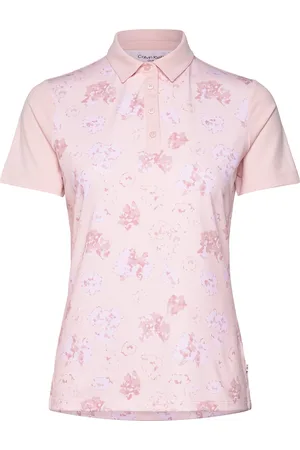 Calvin Klein Harmony Printed S/S Shirt Sport Sport Clothing Sports Tops & T-shirts Sport Polos Pink
