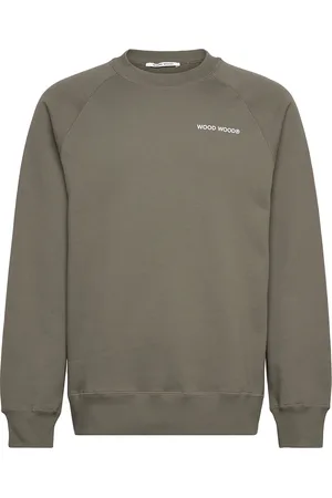 WoodWood Wwhester Chest Print Tops Sweat-shirts & Hoodies Sweat-shirts Green