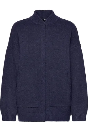 Lindex Cardigan Melony Tops Knitwear Cardigans Navy