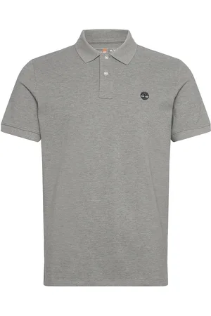 Timberland Pique Short Sleeve Polo Tops Polos Short-sleeved Grey