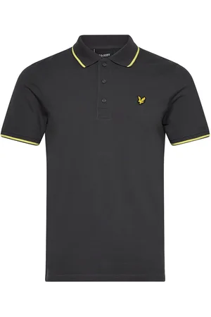 Lyle & Scott Tipped Polo Shirt Tops Polos Short-sleeved Black