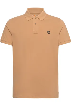 Timberland Pique Short Sleeve Polo Tops Polos Short-sleeved Beige