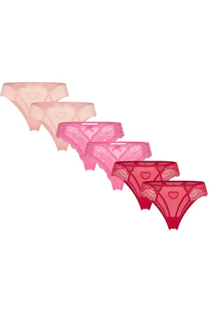Hunkemöller 6-Pack Brasilian Lingerie Panties Brazilian Panties Red