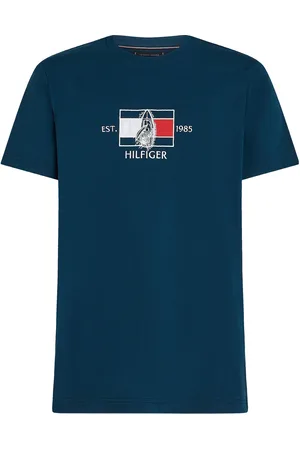 Tommy Hilfiger Hilfiger Flag Sailing Tee Tops T-shirts Short-sleeved Navy